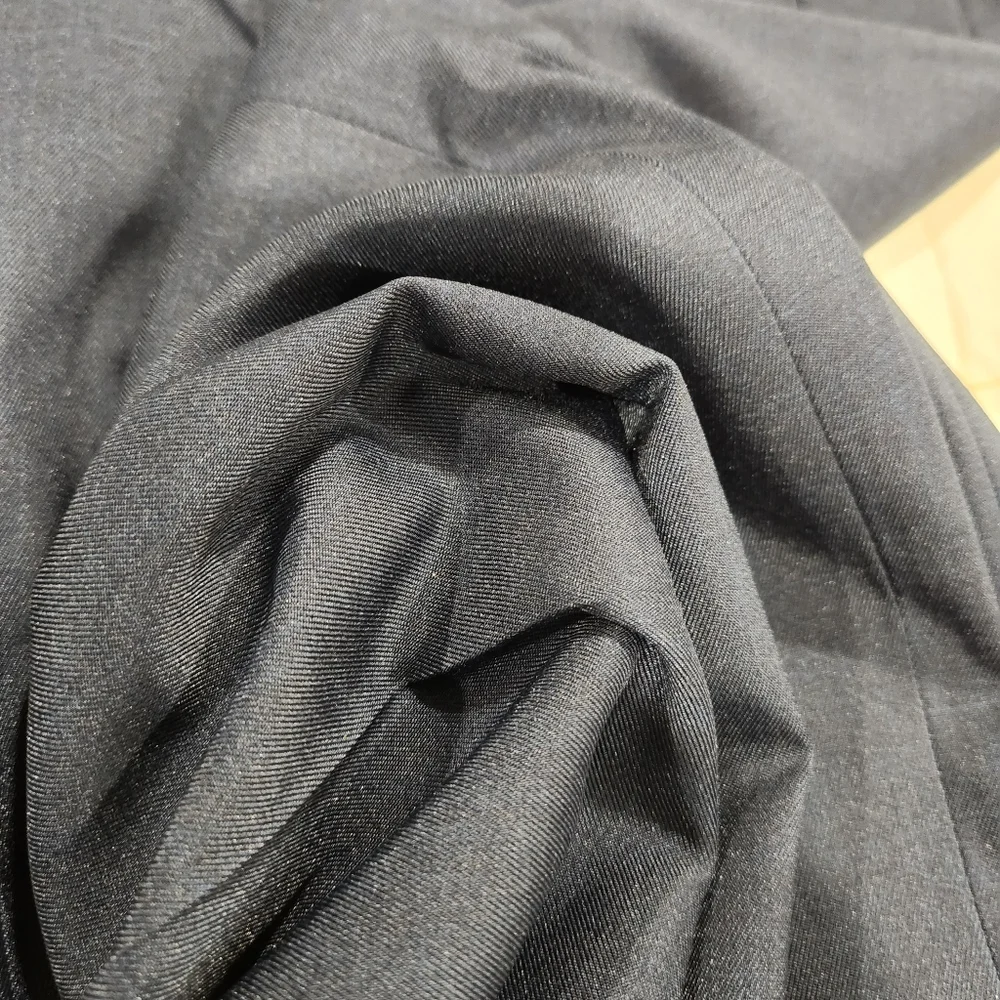 NEW Savane 36x32 Mens Stretch Crosshatch Pleated Cuffed Dress Pants Blue NWT - Picture 6 of 7